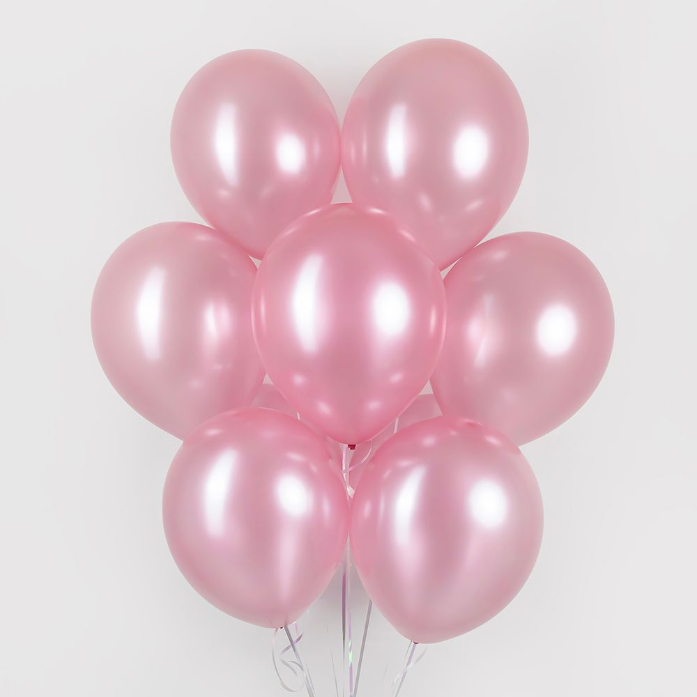 Шар (12''/30 см) Ярко-розовый, металлик, 25 шт.