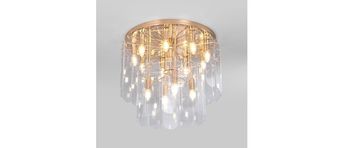 Потолочная люстра со стеклянными плафонами 13*E14  золото 60170 Claire Eurosvet.