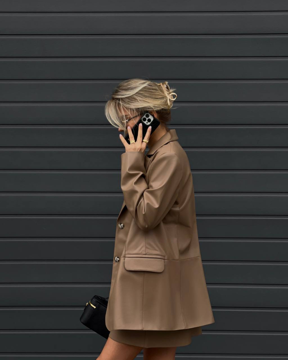 Юбка кожаная мини