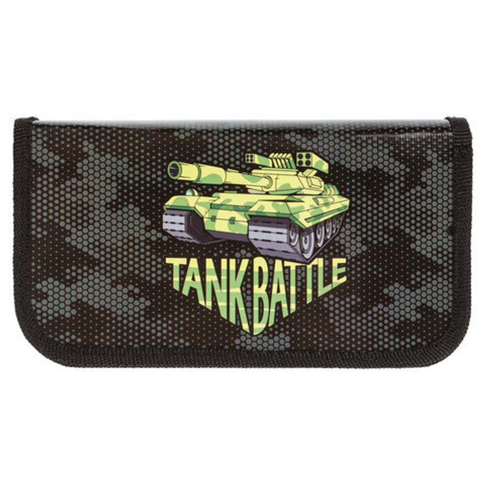 Пенал ПИФАГОР, 2 отделения, ламинированный картон, 19х11 см, "Tank", 270170
