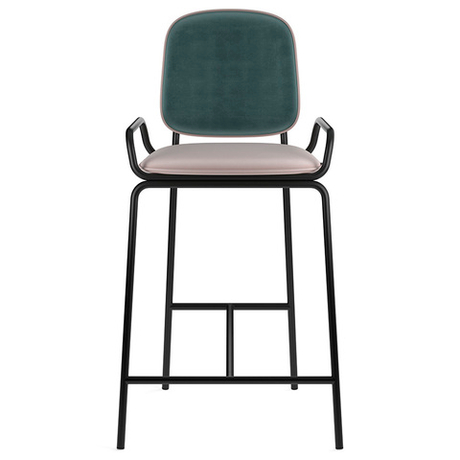 Стул полубарный Latitude Ror 2 Frame черный/зеленый/розовый