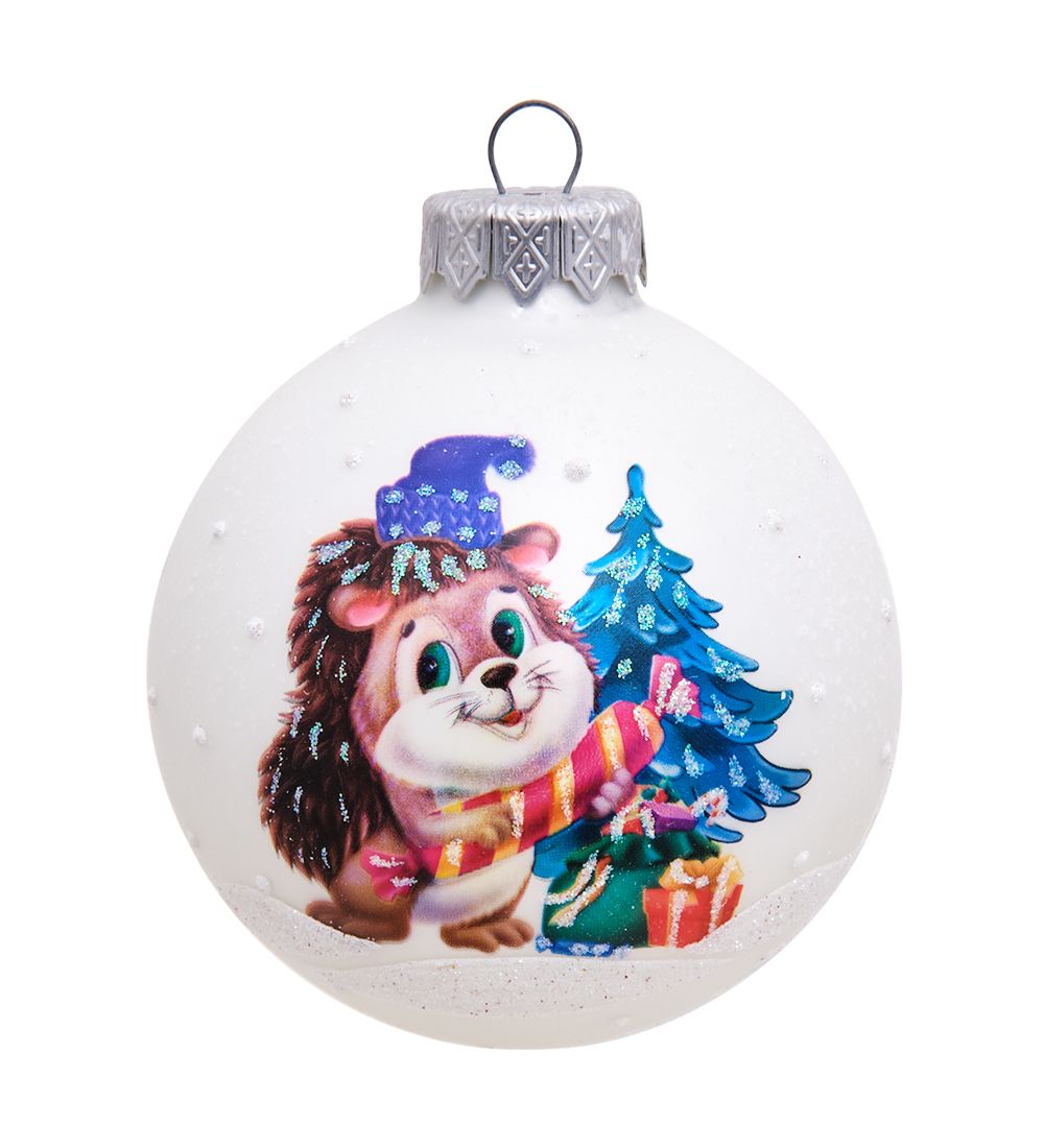 Элита НФШ-1028 Ел. украшения Шар «Ёжик» 85 мм