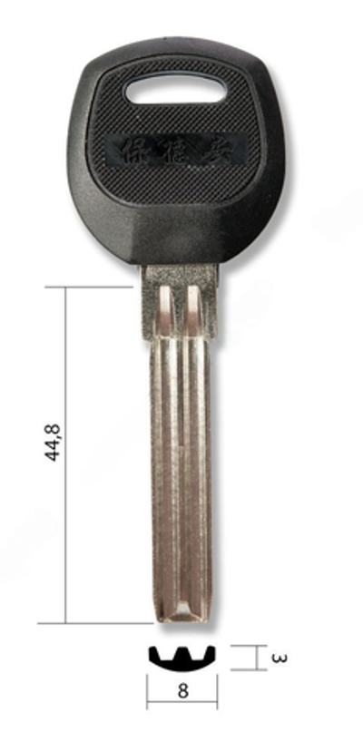 Заготовка вертикального ключа 10546  PAN-PAN 8.0 MM