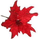 Украшение новогоднее «Пуансеттия-Метелица» 15 см, Красный