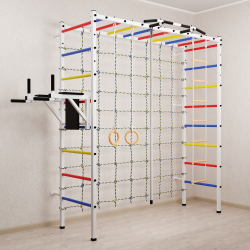 Спортивный комплекс Sv Sport П 4030 (Турник/Брусья/Канат/Кольца/Лестница/Сетка)