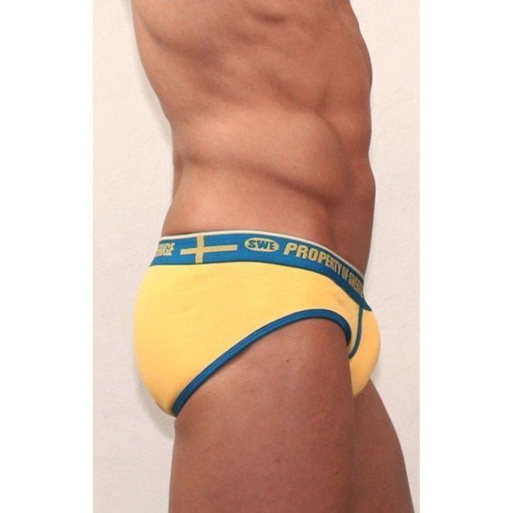 Мужские трусы брифы  Aussiebum Patriot Property of Sverige Yellow