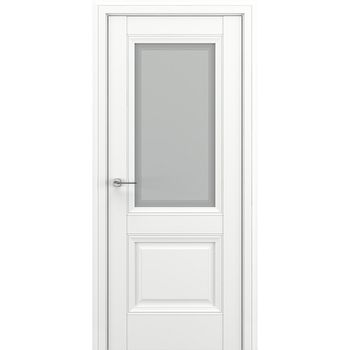 Межкомнатная дверь экошпон ZADOOR Венеция B3 белая остеклённая