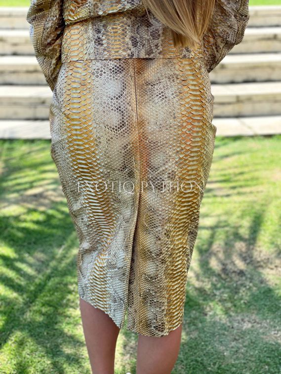 Юбка из кожи питона JT-104