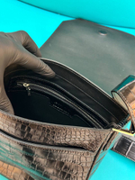 Сумка- планшет из кожи крокодила Prada