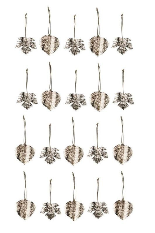 Декор подвесной "Листик в ассортименте" 7х6см/7х7см + 8см подвес