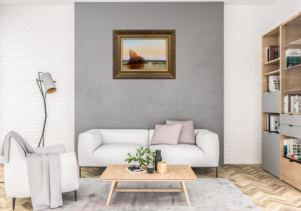 Давид Джанибекян (род. 1968). Камень в море.  2019. Холст, масло.