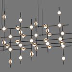 Люстра Molecular 55 black/gold