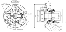Ступица передняя в сборе L=R OPEL Astra H/Zafira B /5 болтов GANZ GIK05013