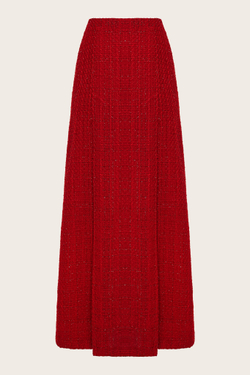 Красная твидовая юбка-макси "Эдит"