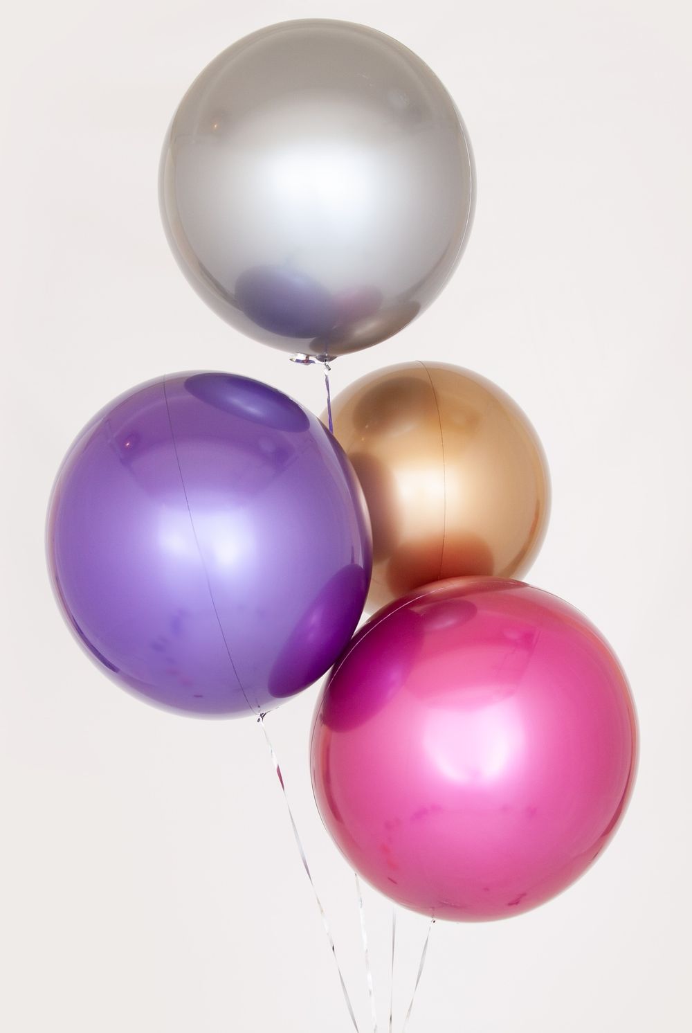 Шар (18"/46 см) Сфера 3D, Deco Bubble, Фиолетовый, Хром