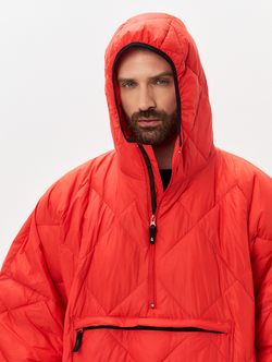 Утеплённое пончо 3 в 1 Shikotan red unisex