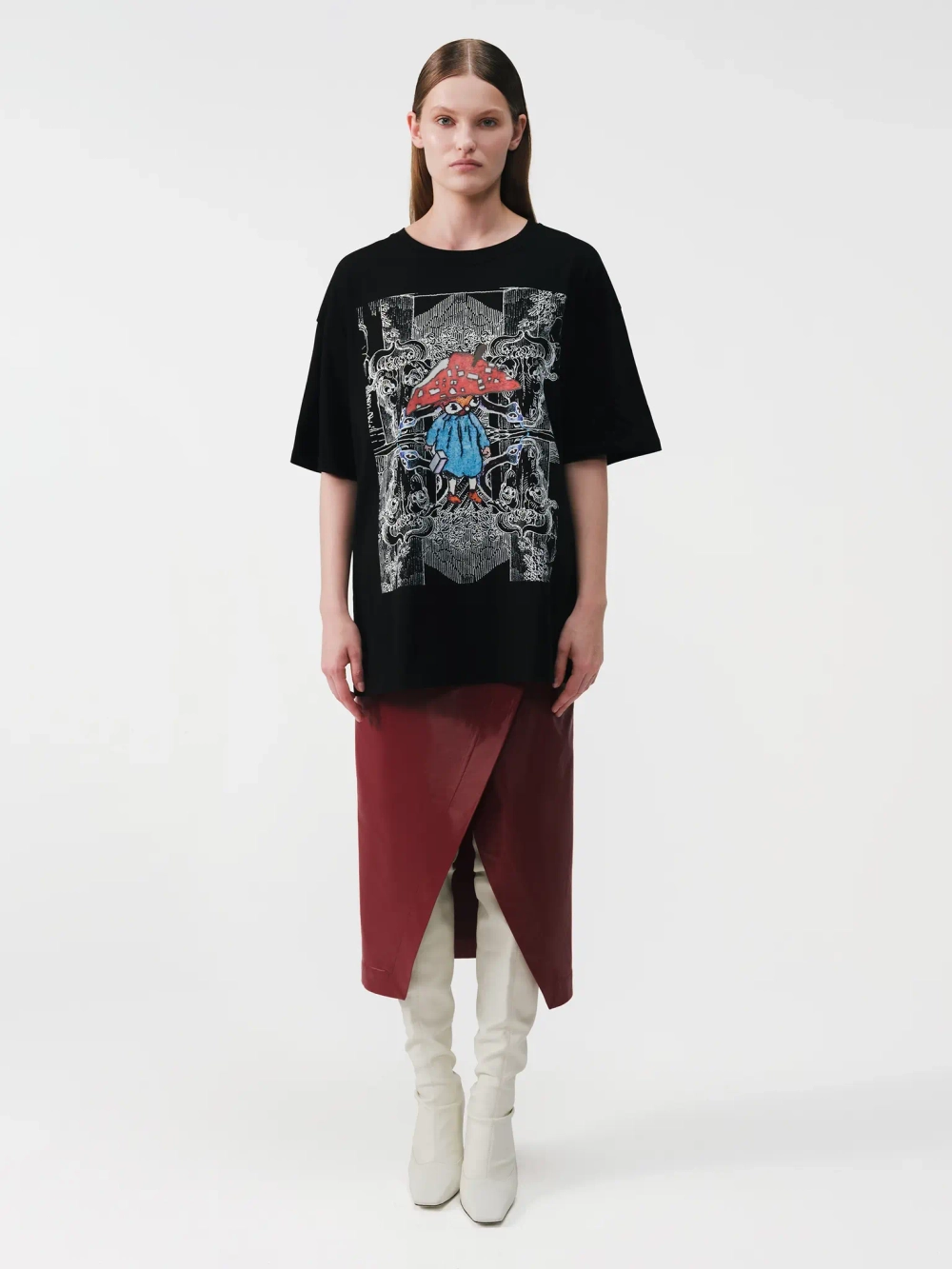 Футболка оверсайз с принтом OLA OLA