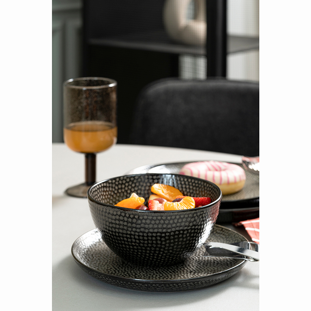 Набор чаш dots, 800 мл, черные, 2 шт.