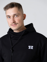 Худи с вышивкой черное Город Горький