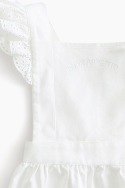 H&M HOME Хлопковый кухонный фартук с оборками, белый