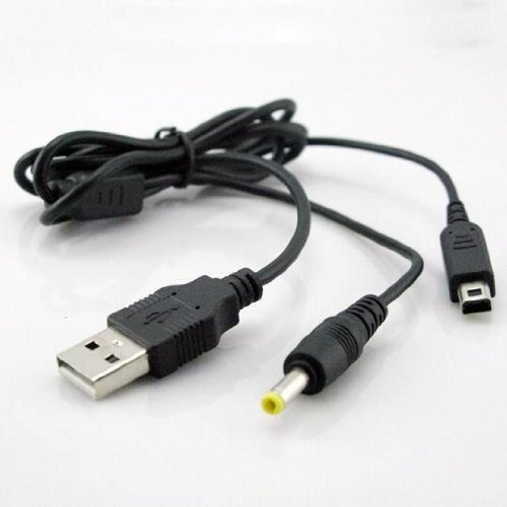 Кабель USB 2 в 1: зарядка и обмен данными с ПК для PSP Е1008/2000/3000