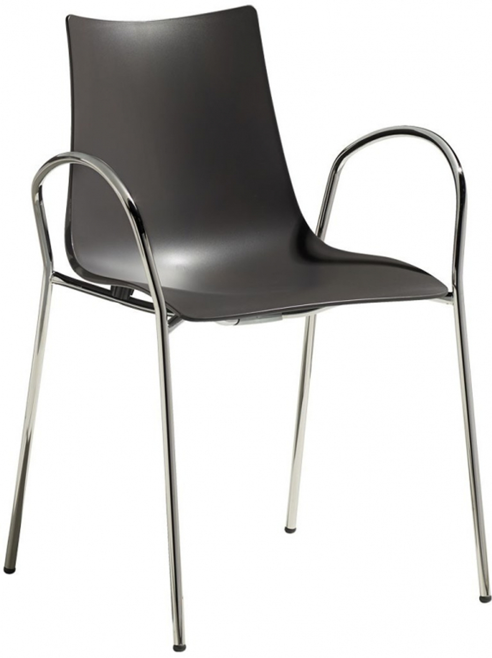 Кресло пластиковое Scab Design Zebra Technopolymer, хром, антрацит