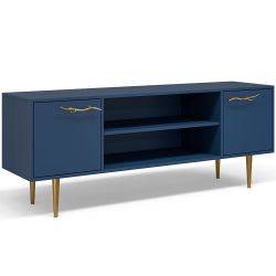 Тумба под ТВ Арт Колор matte 155см Стайл Голд Королевский синий матовый