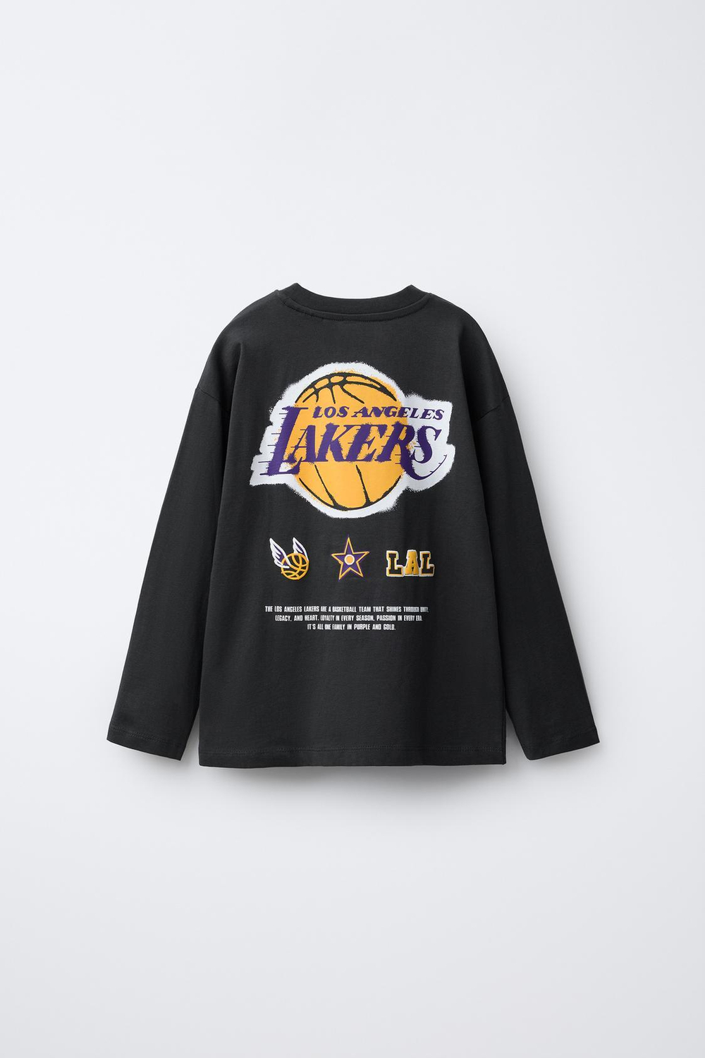 ZARA ФУТБОЛКА LOS ANGELES LAKERS NBA, АНТРАЦИТОВЫЙ/ХАКИ