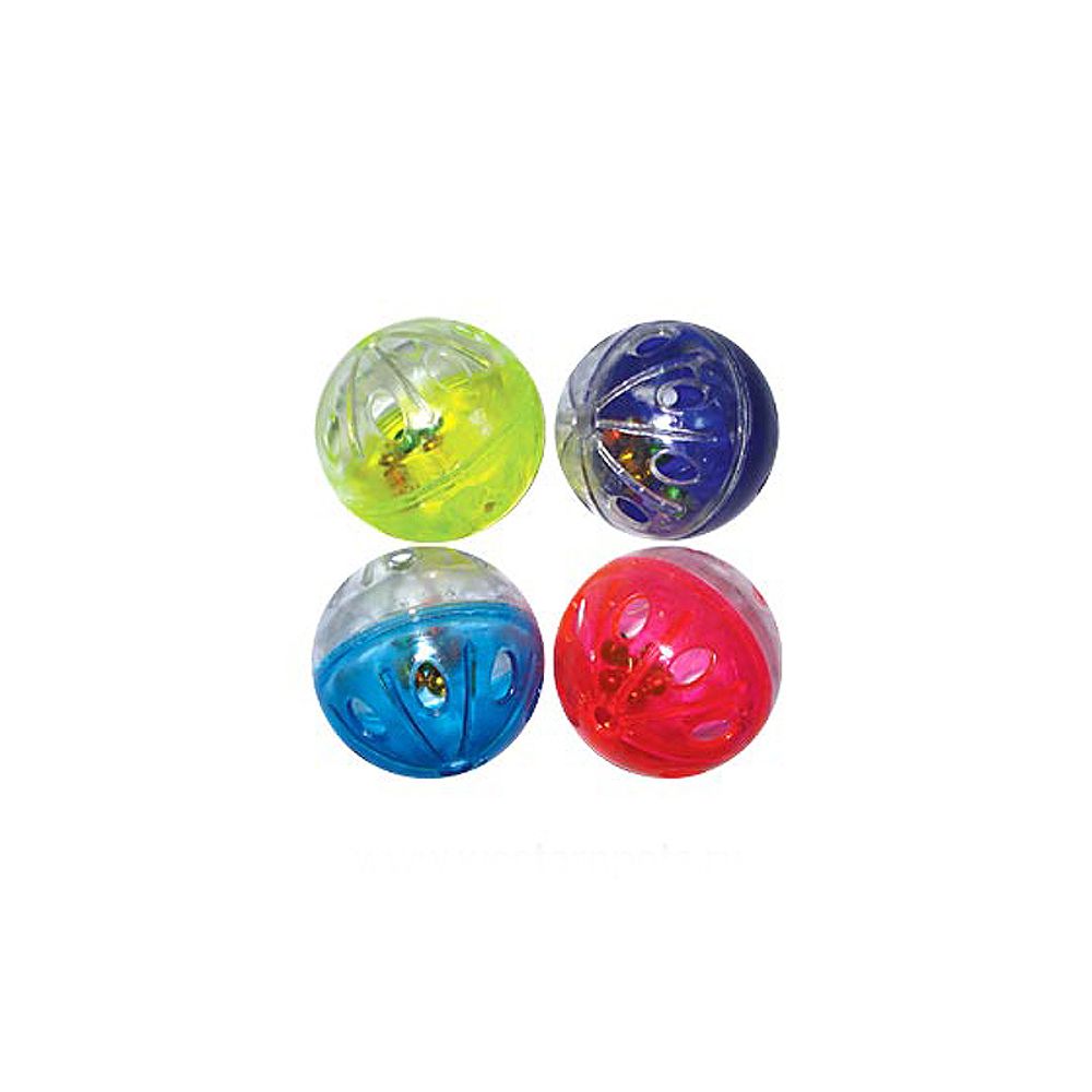 Игрушка КОТЕНОК &quot;Подарок&quot; пластиковый мяч, 4 см (4шт)