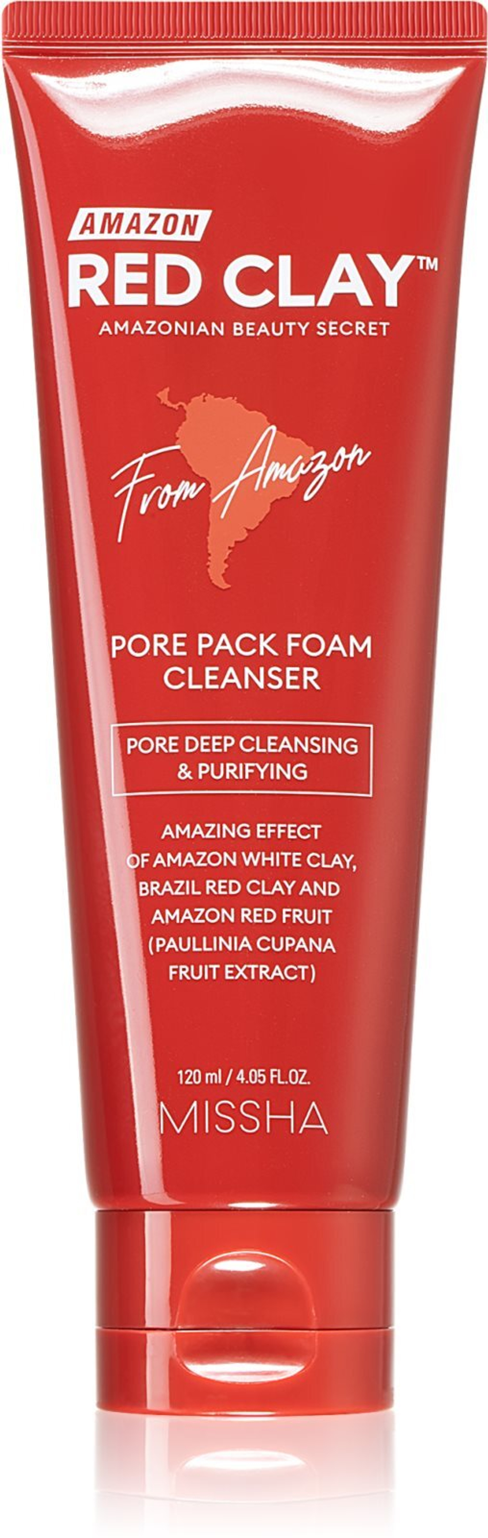 Missha Amazon Red Clay - Пенка для глубокого очищения с глиной /   120  ml  / GTIN 8809643532433