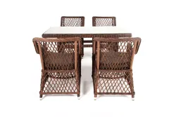 "Латте" плетеный стол из искусственного ротанга 140х80см, цвет коричневый