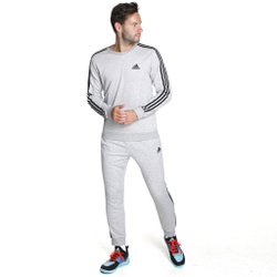 Мужская кофта теннисная adidas 3 Stripes French Terry Sweatshirt Men - Grey