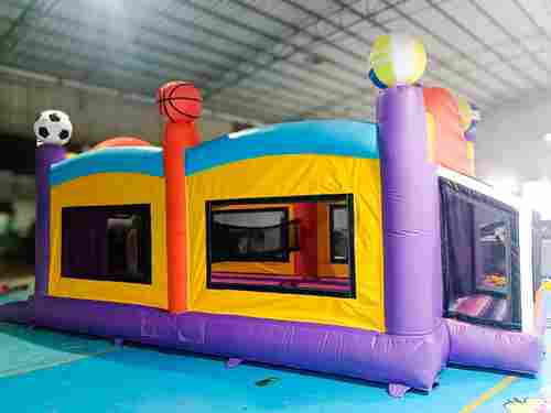 Коммерческий надувной батут «Веселый баскетбол», 8x4x3.5 м