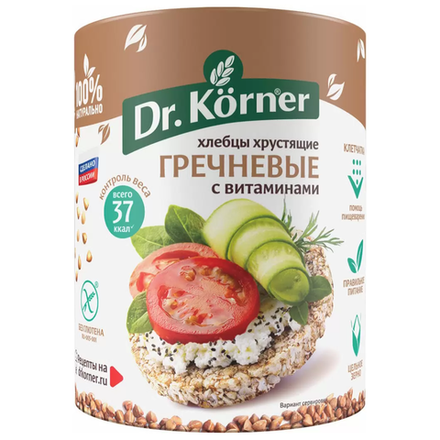 Хлебцы Dr.Korner Гречневые с витаминами 100 гр