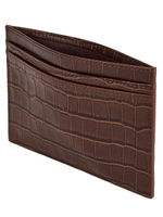 Картхолдер PEEKABOO CROCO шоколадного цвета