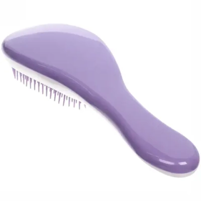 Расческа массажная «Эстетика», цвет фиолетовый/белый , 22,5*8,5см, в пластиковой коробке