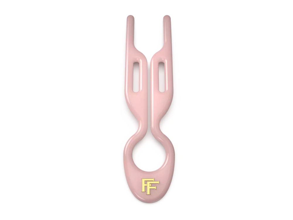 NO 1 HAIRPIN | SEASHELL PINK - 3X HAIRPINS/BOX / Шпильки No1 Hairpin Пудрово-розового цвета (набор из 3 шпилек)