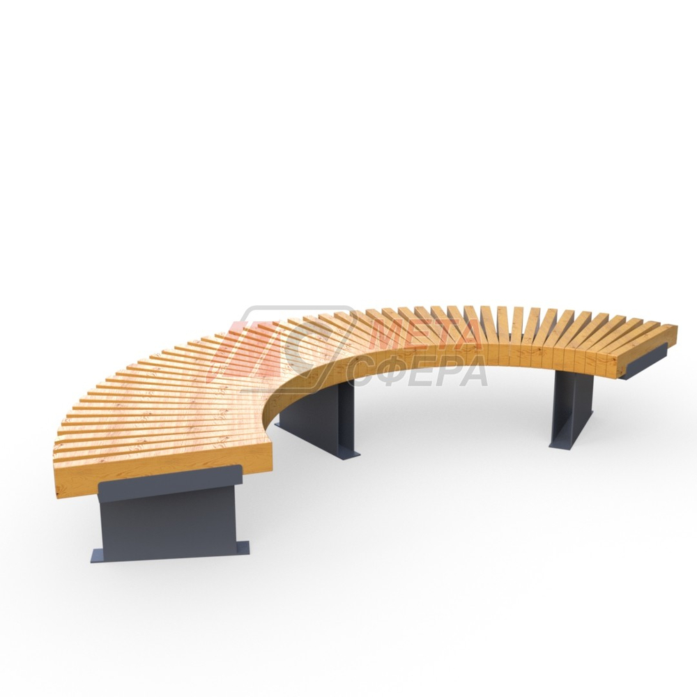 Лавка Rail Road 03 радиусная