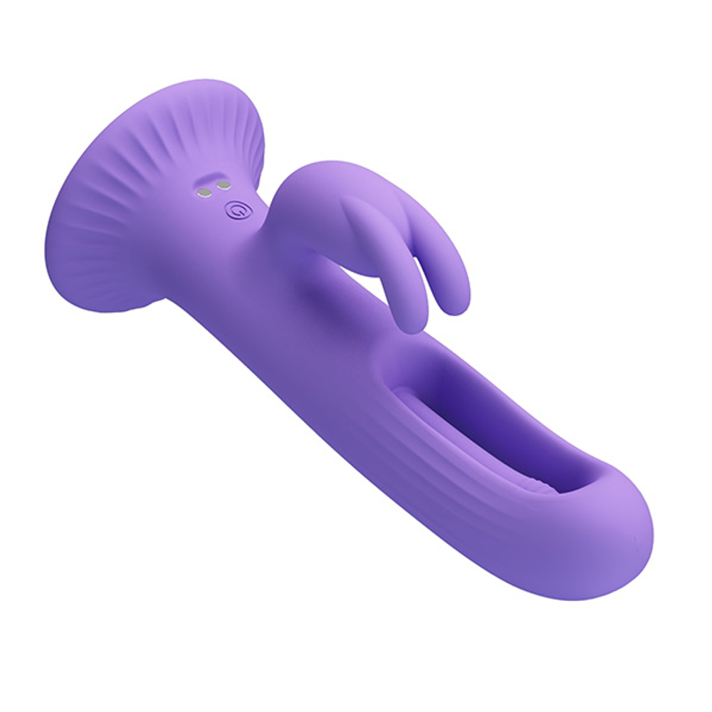 Сиреневый вибратор-кролик 17,5см c функцией фингеринга Pretty Love Killmoulis Rabbit Vibrator BW-500064