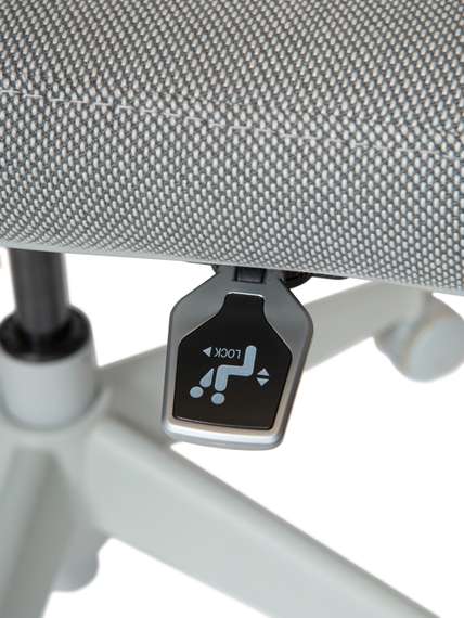 Кресло офисное Норден / Альпина / Alpina / серая сетка / серая ткань / металлическая база