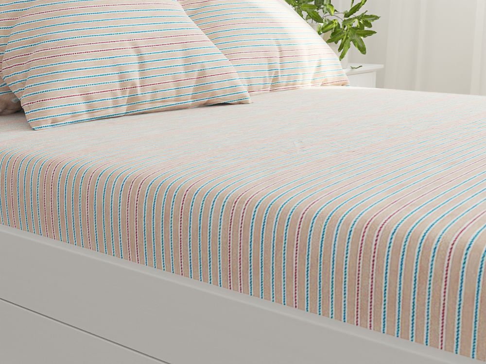 Простынь Сказка "Морская полоска" 150х215 см, перкаль