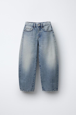 ZARA ДЖИНСЫ СВОБОДНОГО КРОЯ, ГОЛУБОЙ