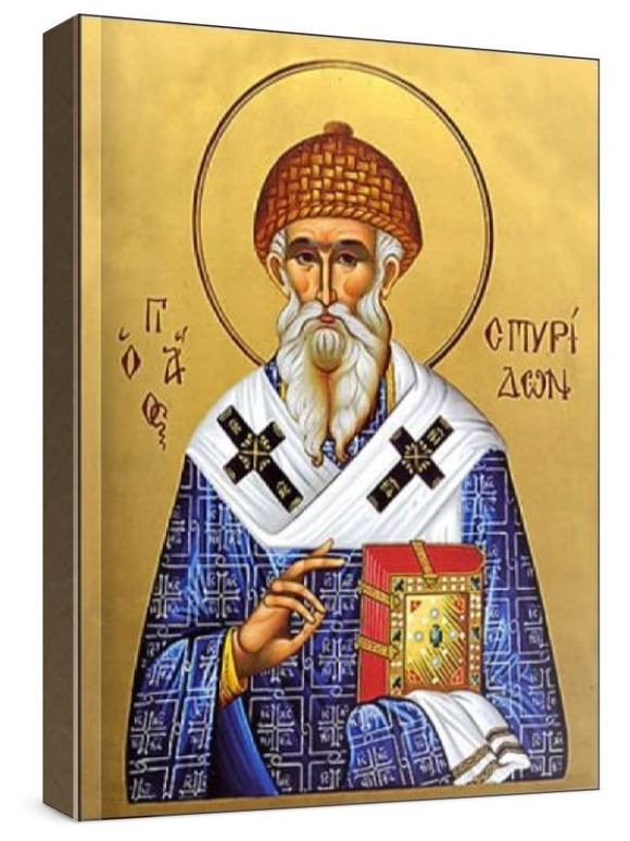 Спиридон Тримифунтский (рукописная икона)