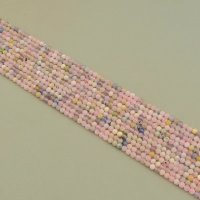 Нитка Морганит 38 см. 4 мм. (Без замка)