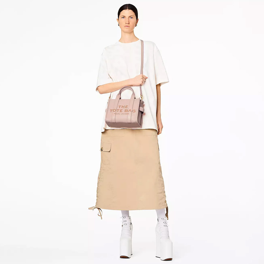 Сумка-тоут Marc Jacobs The Leather Mini Tote Bag Rose Dust