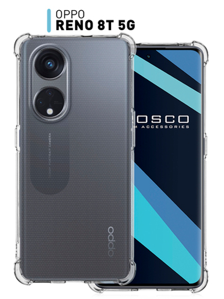 Чехол ROSCO для OPPO Reno8 T 5G (арт.OPPO-R8T(5G)-HARD-TPU-TRANSPARENT)