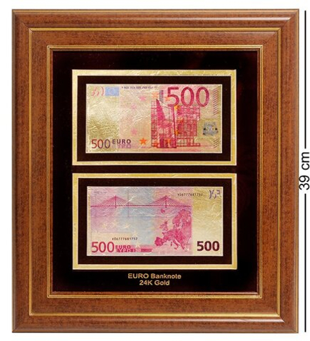 Gold Leaf HB-004 Панно «Банкнота 500 EUR (евро) Евросоюз - 2/size»