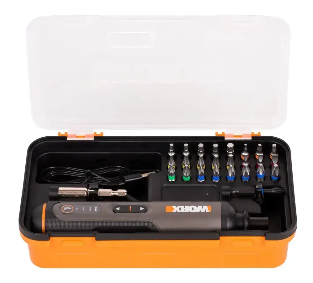 Отвертка аккумуляторная WORX WX240, 4В, 5Нм, 1,5Ач, набор оснастки