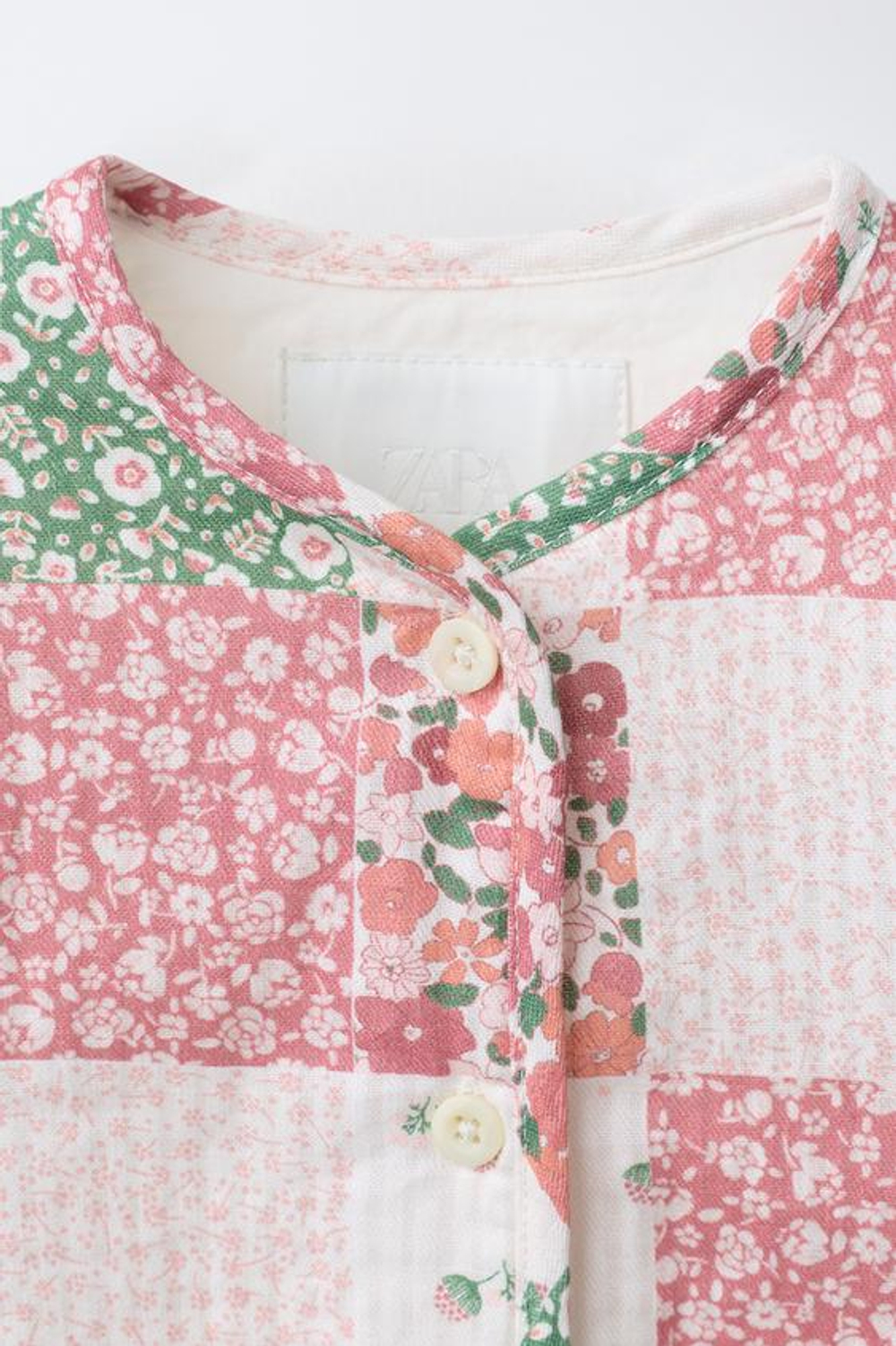 ZARA СТЕГАНАЯ КУРТКА В СТИЛЕ ПЭЧВОРК, РАЗНОЦВЕТНЫЙ