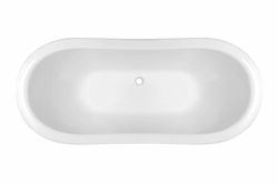 Ванна из литьевого мрамора Эстет Бостон 180х74 на подиуме белая, ФР-00001046